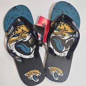 Jacksonville Jaguars Mens Flip Flops NFL Football Officially Licenced Medium NWT